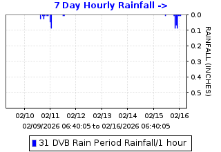 Hourly rainfall plot for Danville Library