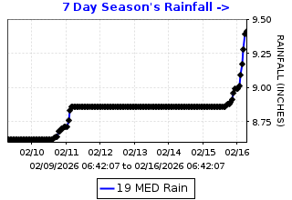 Cumulative rainfall plot for Los Medanos