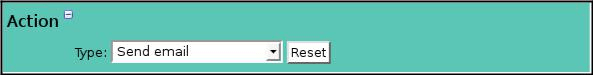 Alarm Action Edit Type