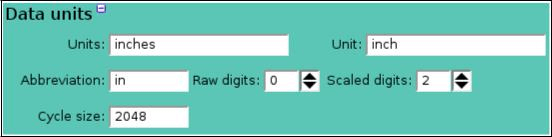 Point Type Edit Data Units