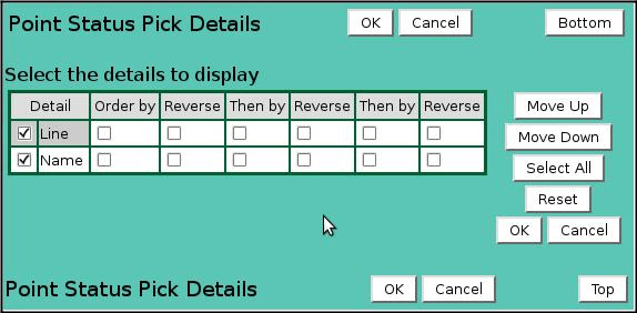 Point Type Status Pick Details